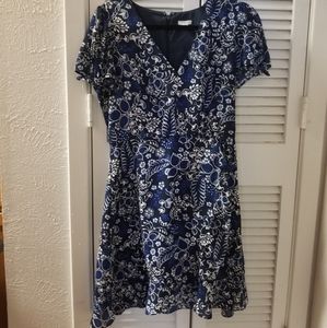 Navy floral dress